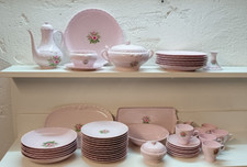 Hutschenreuther Kaffeeservice Rose 49 tlg Porzellan 70er Vintage für 6 Per-25449