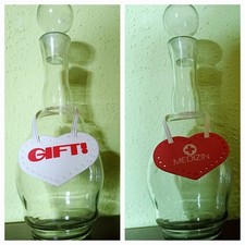 Flaschen Schild Set Gag Geschenk Flaschenschürze Set 2 Stück