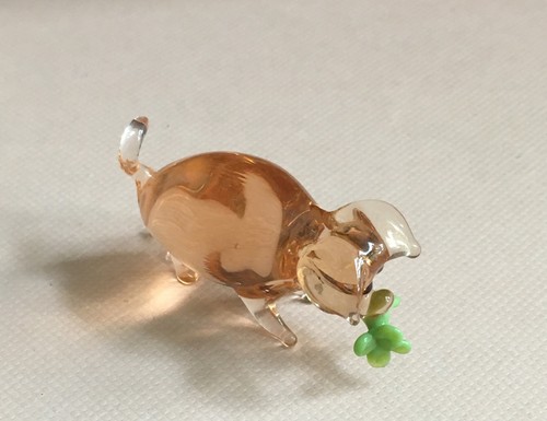 Glücksschwein glasfigur - ,