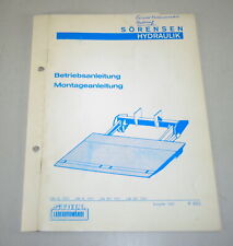 Betriebsanleitung / Montageanleitung Sörensen Hydraulik Ladebordwand von 1982