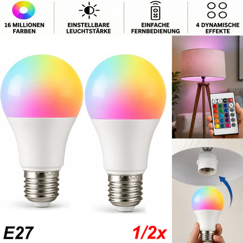 Led e27 rgb glühbirne - led,