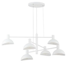 Große Pendel Leuchte Weiß