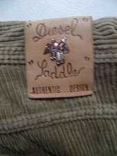 Diesel Saddle Cord Jeans Hose W 30 /L 32, KULT: Silber Sattel, Breit- Cordhose !