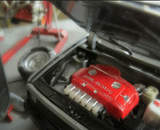 VW Golf 1 II Corrado VR6 Modellauto Motor Platte Bausatz 1/18 Umbau Motor Tuning