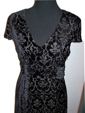 CHRISTIAN BERG Abendkleid Samt Seide schwarz Gr. 40 M Retro Vintage