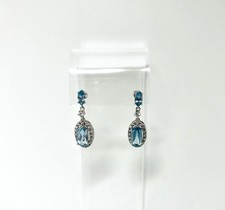 925 Silber Ohrhänger blauer