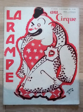 Sehr seltenes MAGAZIN LA RAMPE Au Cirque 15. November 1931 Nr. 550 DUBARRY R.BRIDACQ