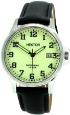 HEKTOR Arbeitsuhr für Damen und Herren Quarz Edelstahl Saphirglas 10ATM
