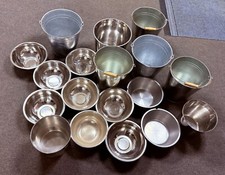 Hundenapf Wassereimer Zinkeimer Edelstahlschüssel Blecheimer Welpenschüssel 18x 