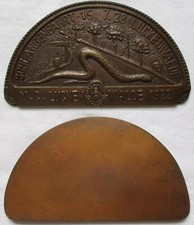 DMC Automobil Bronze Plakette Schlangenfahrt Luckenwalde 15.7.1928 (147576)