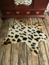 "Winter-"LEOPARDENFELL",Teppich für Kaminzimmer,Wohnzimmer,Schlafzimmer,Miniatur