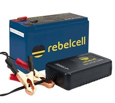 Rebelcell Lithium Ionen Akku 12V18 Ah + Ladegerät für Ihr Echolot