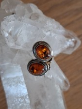 *Bernstein Ohrstecker Silber