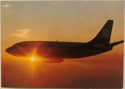 Flugzeug postkarte boeing 737 - flugzeug,