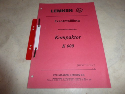 Original ersatzteilliste - original,