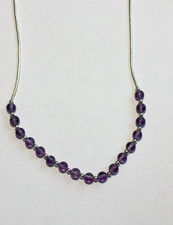 feine Halskette lila Amethyst Perlen Sterling  Silberschmuck Indianerschmuck