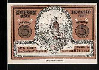 Notgeld gifhorn 1921 - notgeld, 5