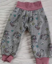 Baby Hose, Jogginghose, warm. Gr 74 mit Einhorn, gebraucht gut