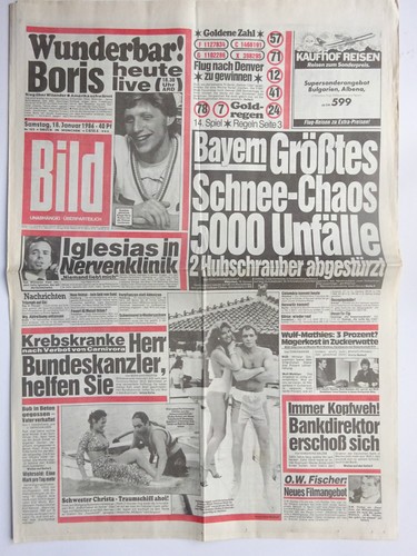 Bild zeitung 1986 - bild,