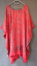 Kaftan Tunika lang KIRSCH ROT GRAU große Größen 2XL 3XL 4XL 52 54 56 58 60 -C340