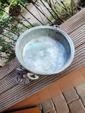 Alte Metall Schale Kupfer? Garten  Landhaus Vintage Floristik Requisite  563X