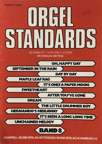 Noten orgel standards - -,