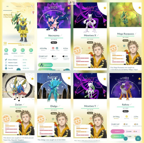 Pokémon acc lvl58 - pokémon,