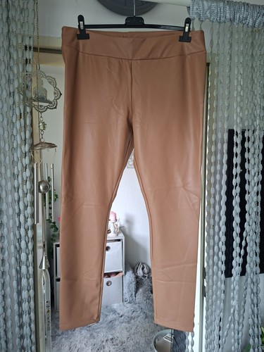 Leder imitat stretch leggings - leder,