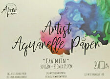 Aquarellblock Aquarellpapier Zeichenblock DIN A4 300gsm Fein Malblock 20 Blatt