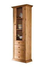 Vitrine aus Kiefernholz gelaugt geölt Schrank