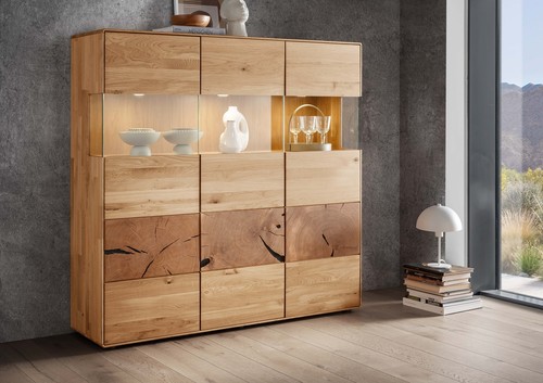 Highboard 150x145cm massivholz - highboard,