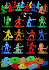 12 SELTENE HITSCHLER LUTSCHER KAUGUMMI INDIANER und COWBOY FIGUREN 70er Heinerle