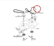 Murray Sentinel Deck KLINGEN Antriebsriemen 125/102 155 102 Murray 40" hinten sammeln 
