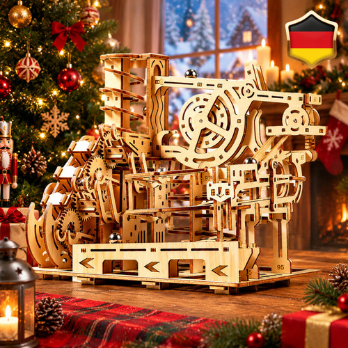 Kugelbahn holzpuzzle - kugelbahn,