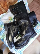 Underground Stahlkappe Stiefel 20 - Loch  schwarz Leder Gr.36 UK 3