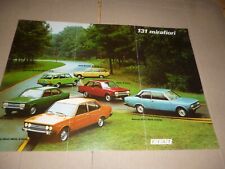 Fiat 131 mirafiori Prospekt 4 Seiten deutsch war mal gefaltet 1975