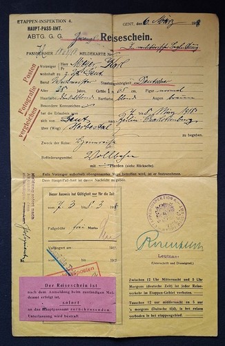 Ausweis reiseschein - (a089), /