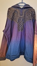 Tunika, Bluse, unisex, Wikinger Muster, Druck, Kapuze, Gr 5XL