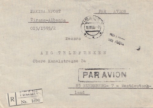 Albanien 1968 tirana makina - albanien:, 1968: