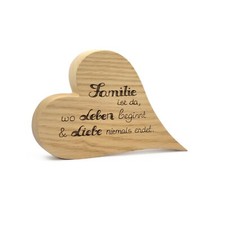 Holzherz mit Lasergravur