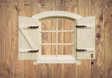 Rundbogenfenster Holz B80cm x