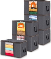 Lifewit 6 Stück Aufbewahrungstasche Aufbewahrungsbox mit Deckel Kleiderschrank