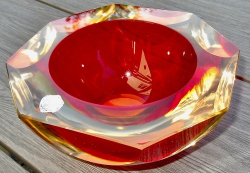 Vintage schwere murano schale - vintage,
