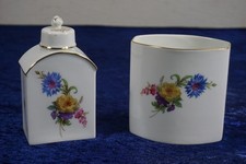 Florale Teedose + Vase