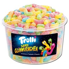 (6,85€/1kg) Trolli Glühwürmchen sauer, Fruchtgummi sauer, 150 Stück