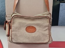 Umhängetasche Herren Leinen und Leder 