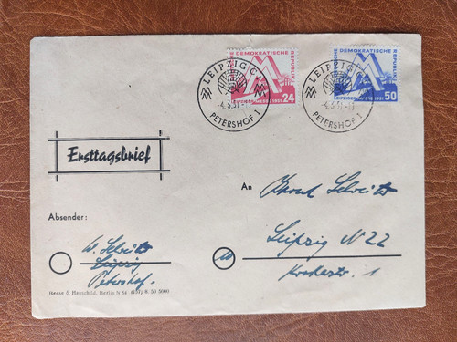 Fdc ddr 282 83 - 282-83, leipziger