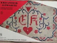 Handarbeitsheft -Kreuzstich-Alphabete - von 1955 -