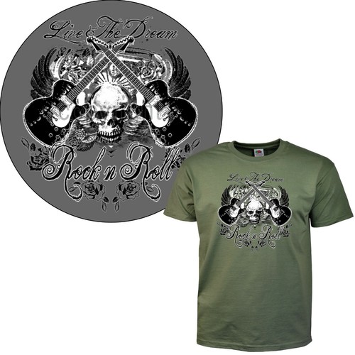 Gitarren shirt rock nroll - t-shirt, rock`nroll