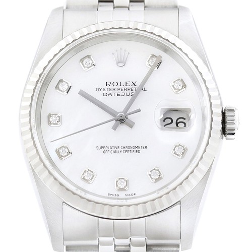 Rolex datejust 18k weiss gold - datejust,
